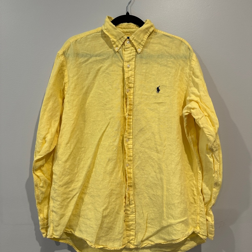 Ralph Lauren Bright Yellow Linen Shirt